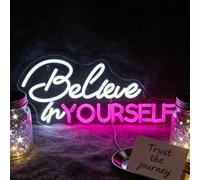 Whfobfe Believe in Yourself Neon Sign Led Neon Light Neon Signs for Wall Decor USB Powered Led Neon Signs for Room Decoration