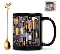 WHFSPFF The Ultimate Mechanic's Toolbox Mug, 11oz Ceramic Mechanic Toolbox Tea Mug Coffee Cup, Funny Gift for Husband Dad, Birthday Christmas Thanksgiving Anniversary(1pcs)(Style 1)