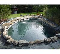 WHFTD Rubber Pond Liner 10M X 10M Black Leather HDPE Impermeable Reinforcement Raised Pond for Gardens, Ponds, Fountains Pond Underlay Liner,1.5 * 2m