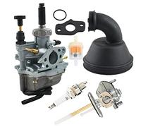 WHFZN LT80 Carburetor Fuel Valve Petcock Intake Manifold With Spark Plug Insulator Block o-ring For 1987-2006 Suzuki LT80 Quadsport ATV 13200-40B10 13881-40B00 For 2003-2006 KSF80 KFX80 15003-S005