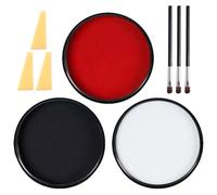 WHGHG Halloween Face Paint Set, Red White Black Water Activated Makeup Kit | Non-toxic formula, with applicators, ideal for clown & zombie fancy dress