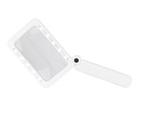 WHGURVH 4X Reading Magnifier with LED Light Handheld Magnifying Glass for Elderly, Children & Students to Read Newspapers, Books, Maps, Outdoor Adventures & Field Observations