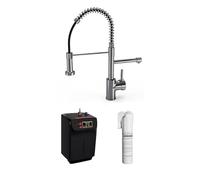 WHGURVH Flode Instant Hot Water Kit 3-in-1 - Chrome Multiuse Flexi Portable Hot Water System with Flexible Hose - for Indoor Utility Cleaning Wash Areas & Domestic Use