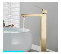 WHGURVH Gray Bathroom hot and Cold Water Sink Mixed Stainless Steel Painted Square Basin Single Hole Faucet countertop Installation(S Brushed Nickel)(H Brushed Gold)