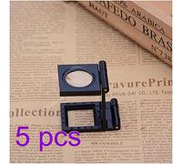 WHGURVH Magnifying Glass,22mm Folding Lens Tester Foldable Mini Pocket Testing Fabric 8X Magnification Optical Lens Magnifying Glass(5pcs)