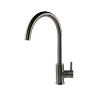 WHGURVH TOP_FIX VITO SWAN Neck Kitchen Mixer Brushed Steel