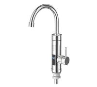 WHGURVH VELORE 3000W Electric Instant Hot Water Heater Faucet LCD Display Dual Use Kitchen Tap(Universal Hose)(Stainless Steel)