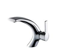 WHGURVH VELORE Luxury Gold Brass Modern Bathroom Basin Faucet - Single Handle Hot & Cold Water Mixer Sink Tap for Vanity(Gold)(Chrome)