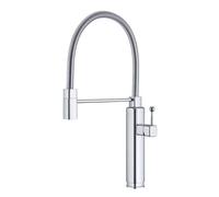 WHGURVH VELORE Red Brass Kitchen Faucet - Single Handle, Pull-Out Spout, Ceramic Valve Core, G3/8 Pipe Size(Chrome 02)(Chrome 01)