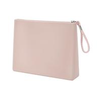 WHHJM Silicone Makeup Bag for Purse Zipper Cosmetic Pouch Makeup Brush Holder Large Makeup Organizer Silicone Travel Pouch for Women, Pink