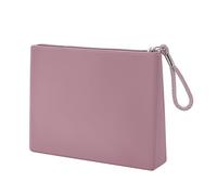 WHHJM Silicone Makeup Bag for Purse Zipper Cosmetic Pouch Makeup Brush Holder Large Makeup Organizer Silicone Travel Pouch for Women, Brick Red