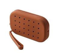 WHHJM Small Silicone Multifunctional Essential Bag Portable Travel Makeup Bag for Women Men Cards Cash Bag Zipper Pouch, White