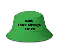 Whhzhao Custom Bucket Hat Personalized Text & Photo & Logo Fisherman Cap for Men Women Green