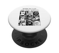 Which Cat Are You Today Funny Retro Viral Relatable Cat Meme PopSockets Adhesive PopGrip