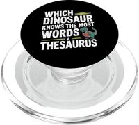 Which Dinosaur Knows The Most Words A Thesaurus - PopSockets PopGrip for MagSafe