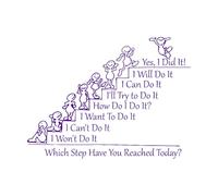 Which Step Have You Reached Today Motivation Quote Wall Decal Team Building Quotes School Class Rooms Wall Stickers Office Extra Large - 70x94cm