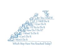Which Step Have You Reached Today Motivation Quote Wall Decal Team Building Quotes School Class Rooms Wall Stickers Office Small - 31x42cm