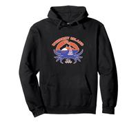 Whidbey Island Washington Vintage Crab Coastal Beach Pullover Hoodie