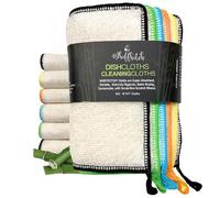 Whiffkitch Whiff Botanicals Bamboo Dishcloth & Cleaning Cloths are Sustainable, Reusable, Washable, Scrub-Non-Scratch, Extra Absorbent, Quick Drying, Multi Surface Cleaning Essentical.