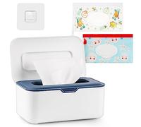Whiidoom Baby Wipes Dispenser Wipes Holder Wipes Container Case, Keep Wipes Fresh and Clean, for Home Office Kitchen (New Blue)
