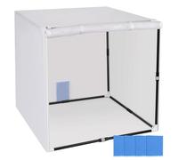 Whiidoom Spray Paint Booth, Portable Spray Paint Tent with Curtain, 30 x 30 x 30in Paint Tent for Spray Painting Projects, Ideal Painting Booth for Small Furniture