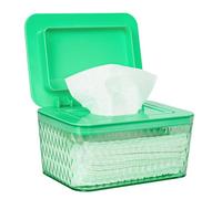 Whiidoom Wipes Dispenser, One-Handed Operation Wipe Holder for Baby & Adult, Seal-Designed Wipes Container for Bathroom Keep Diaper Wipes Fresh (Mint Green)