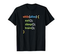 While Alive Train Eat Sleep Repeat Code T-Shirt