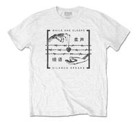 Rock Off Trade T-Shirt - While She Sleeps Silence Speaks - Unisex White Large - Official