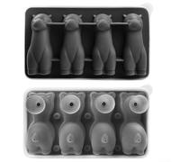 Whimsical Alpaca Shaped Ice with Cover and Measuring Mark for Precise Water Level Ensures Consistent Ice Formation for Drink Presentation (Black)