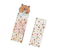 Whimsical Animal Theme Decorative Sticker for Notebook Diaries Scrapbook Materials Tear Resistant User Friendly Adhesive Repositionable Stationeries Sticker