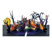 Whimsical Animals Pop Up Greeting Card with Blank Note & Envelope, celebration gift for Halloween, Love, Birthday, Anniversary, Special Moment, Holiday, Housewarming