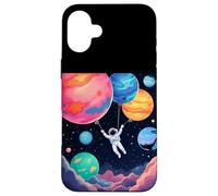 Whimsical Astronaut Case for iPhone 16 Plus