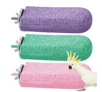 Whimsical Avian Rest, Ice Cream Shaped Perch, 4.72x2.56 Inches Textured Stand with Paw Grinding Feature, Smooth Pastel Pillar, Playful Sculpted Pole with Vibrant Style, Grooming Tool for Parakeets