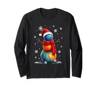 Whimsical Basketball Snowman Long Sleeve T-Shirt