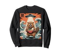 Whimsical Beaver Ramen UFO Adventure for Foodie Fans Sweatshirt