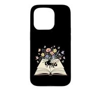 Whimsical Bee Book Floral Nature Reader Case for iPhone 15 Pro