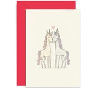 Whimsical Birthday Card for Unicorn Lovers, 'Magical Mythical Love' Gift, Anniversary, for Friend Colleague Family, Blank Inside with Envelope