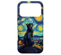 Whimsical Black Cat Under Starry Night For Cat Lover Case for iPhone 17 Pro