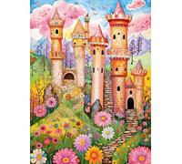 Whimsical Castle Wonderland - Enchanting 1000-Piece Jigsaw Puzzle by Cross & Glory, Eco-Friendly, Vibrant Art of Ancient Castle, Family-Friendly Adventure, 50 cm x 70 cm with Satin Finish