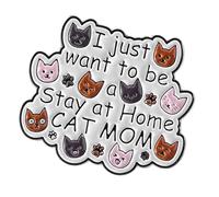 Whimsical Cat Theme Letter Charm Sturdy Metal Alloy Decorative Pin Pet Brooch for Backpack, フリーサイズ