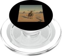 Whimsical Cat with Butterfly Wings Surreal Desert Art PopSockets PopGrip for MagSafe