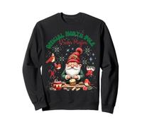 Whimsical Christmas Gnome Drum Maker Holiday Art Sweatshirt
