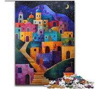 Whimsical Cityscape 1000 Piece Jigsaw Puzzles for Teenagers Gifts, Suitable for People Aged 14 And Above Home Decoration Gift Ideas (50x75cm)