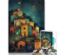 Whimsical Cityscape Jigsaw Puzzles 1000 Pieces for Adults Teens,Help The Brain Exercise Addictive Toys to Cultivate Patience Parent-child Interaction 38x26cm