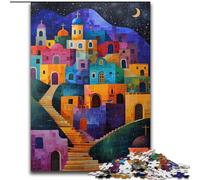 Whimsical Cityscape Jigsaws 1000 Pieces for Teenagers, Family Game Stress Reliever Difficult Challenge Gifts for Friends And Family (26x38cm)