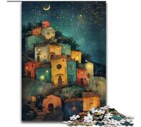 Whimsical Cityscape Puzzles for Teenagers Teens 1000pc Puzzle, Learning Educational Toys Family Games with Matching Poster And Trivia Sheet (50x75cm)