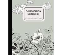 Whimsical Clouds Composition Notebook - Wide Ruled - 7.5"x9.25"