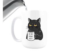 Whimsical Coffee Cup - Cute Coffee Mug, Insulated Cup with Cat Print Design, Drinkware Mug with Handle Comfort Grip, Hydration Vessel Drinking Mugs, Beverage Drinkware for Morning Routine