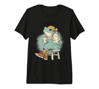 Whimsical Coffee Frog Illustration Im Processing Calm Cozy Premium T-Shirt
