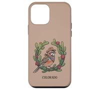 Whimsical Colorado Lark Bunting Bird And Claret Cup Cactus Case for iPhone 12 mini